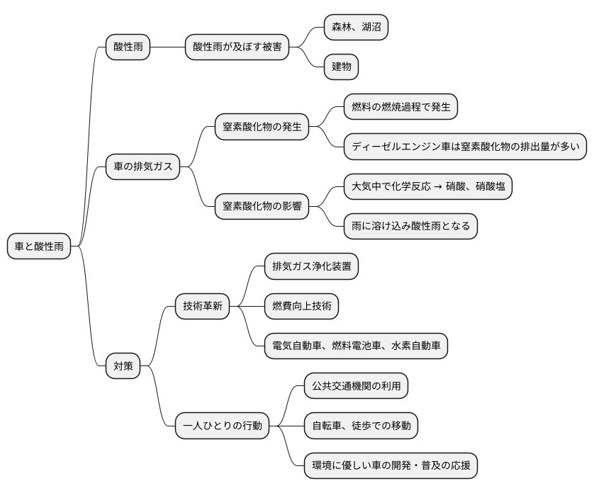自動車と酸性雨