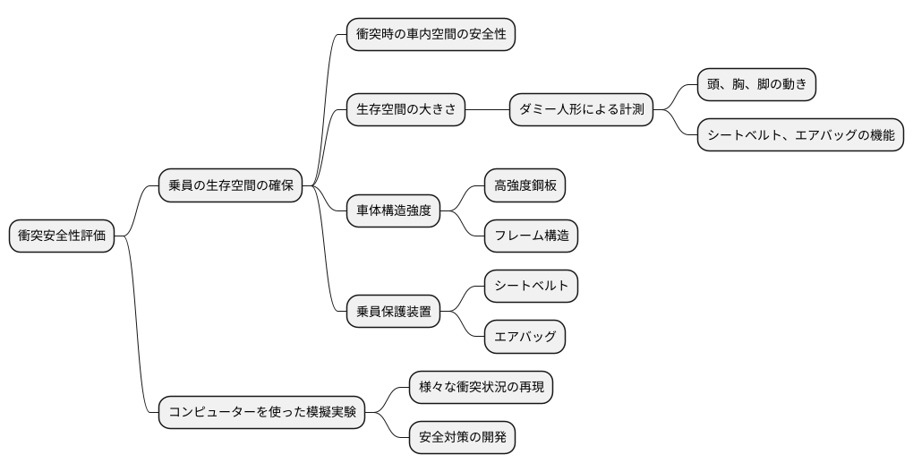 自動車の安全性評価における生存空間