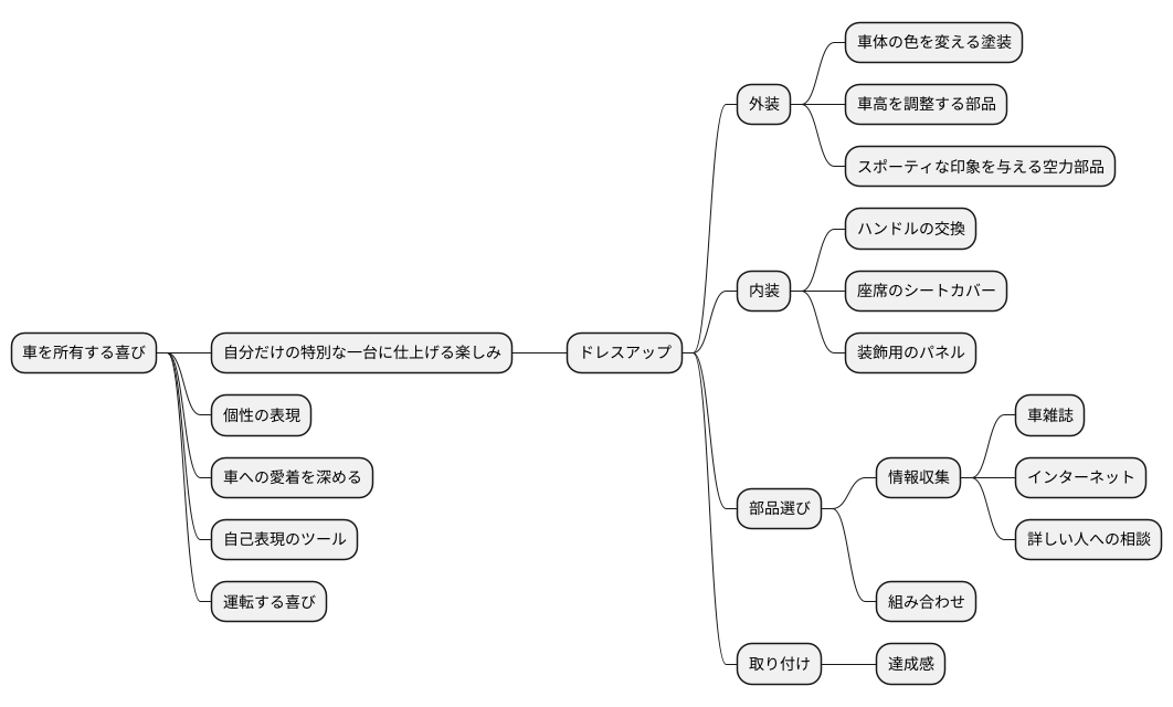 ドレスアップの楽しみ